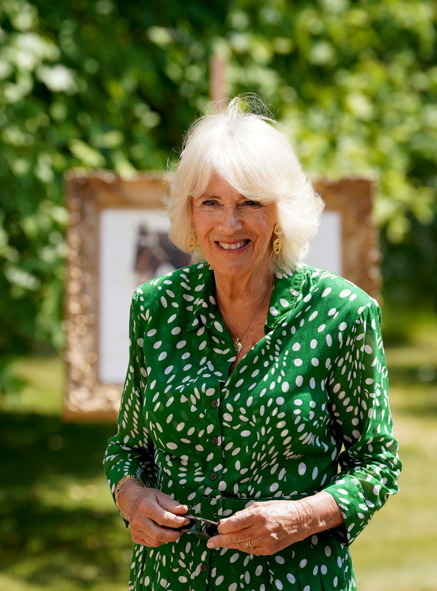 Queen Camilla At The Royal Naming Of New Household Cavalry Drum Horse