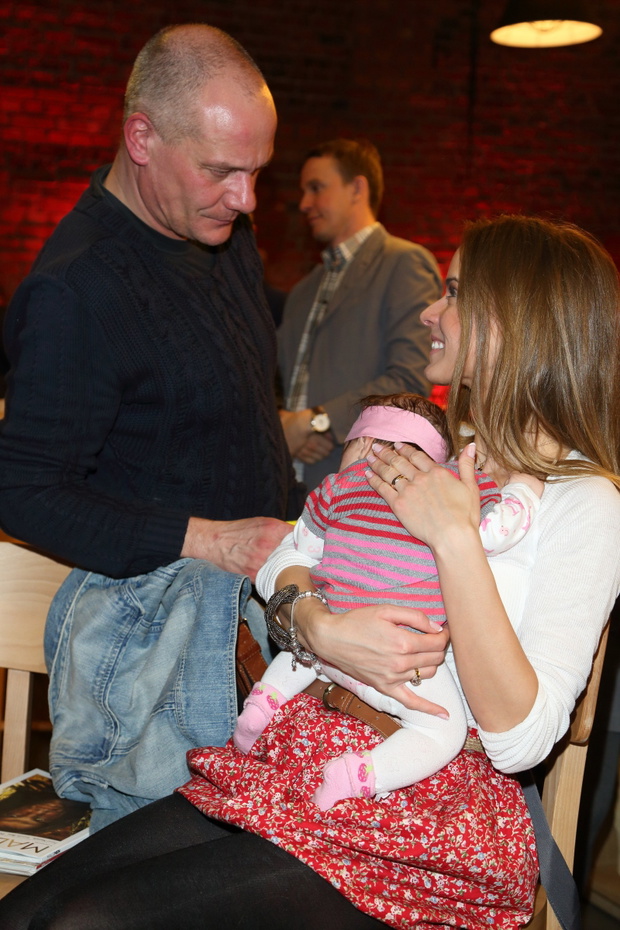 Piotr Zelt z Monika Ordowska i dzieckiem