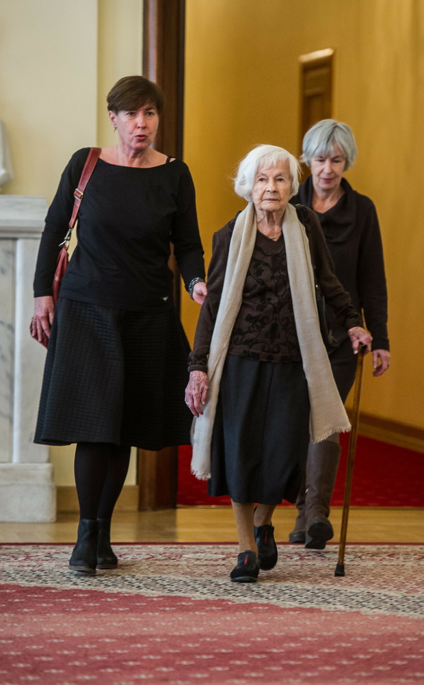 Premier Ewa Kopacz i Danuta Szaflarska