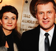 Krzysztof Respondek, żona Katarzyna Respondek, jubileusz 40-lecia TVP2, Warszawa, 23.10.2010 rok