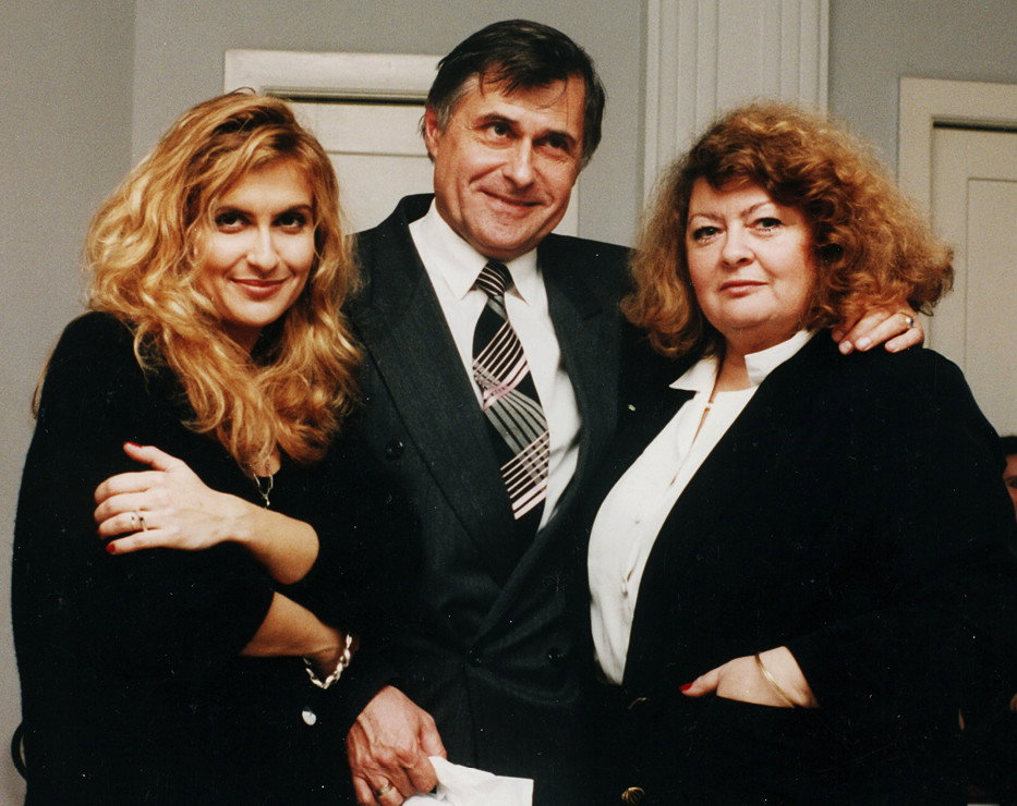 Katarzyna Skrzynecka z rodzicami, Magdalena Skrzynecka, Włodzimierz Skrzynecki, 1999 rok
