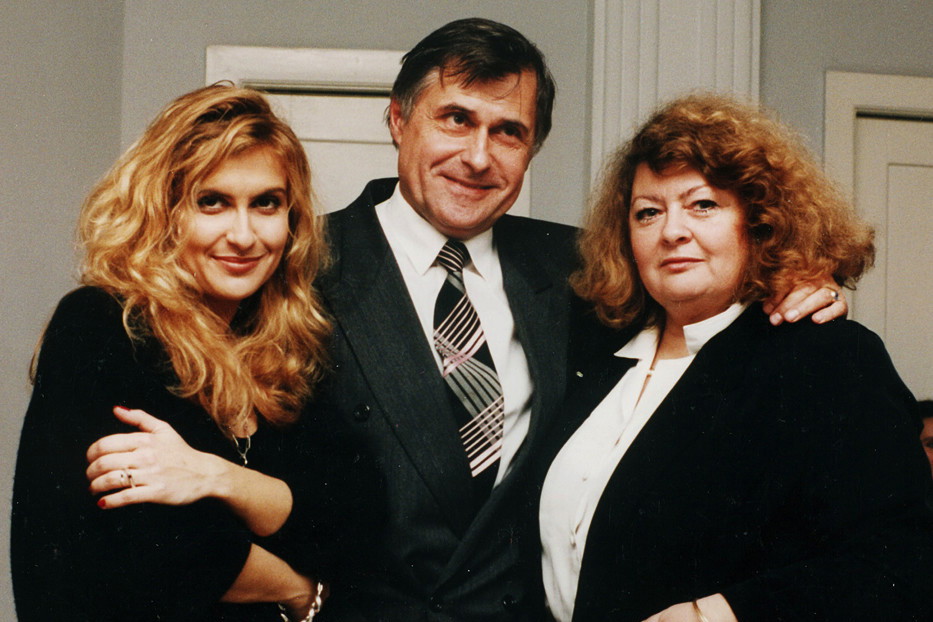 Katarzyna Skrzynecka z rodzicami, Magdalena Skrzynecka, Włodzimierz Skrzynecki, 1999 rok