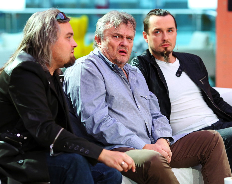 Krzysztof Cugowski, Piotr Cugowski, Wojciech Cugowski, Warszawa, plan „Pytania na śniadanie”, 21.10.2016 rok