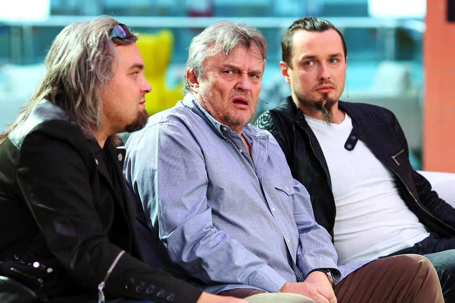 Krzysztof Cugowski, Piotr Cugowski, Wojciech Cugowski, Warszawa, plan „Pytania na śniadanie”, 21.10.2016 rok