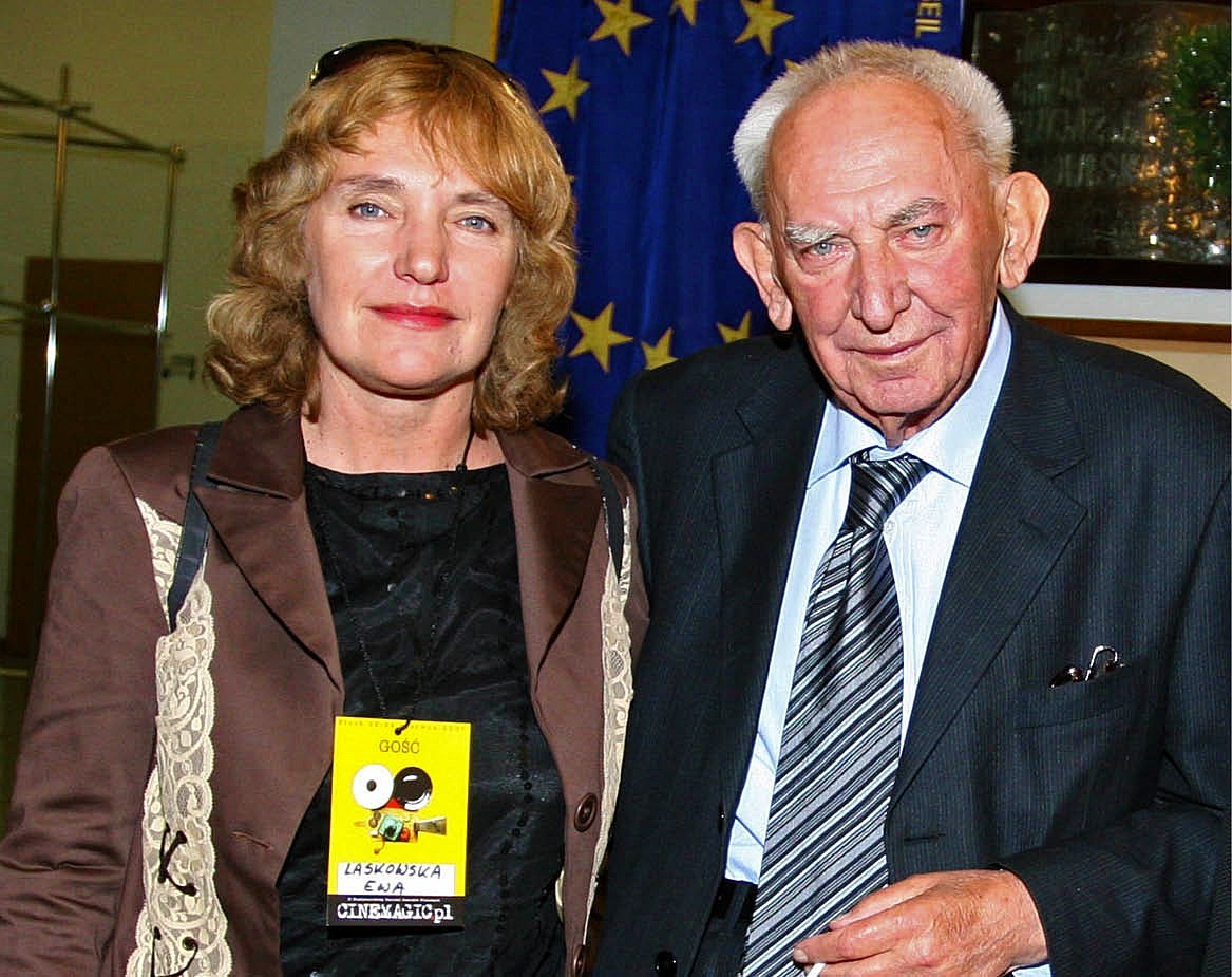 Gustaw Holoubek z córką Ewą Laskowską