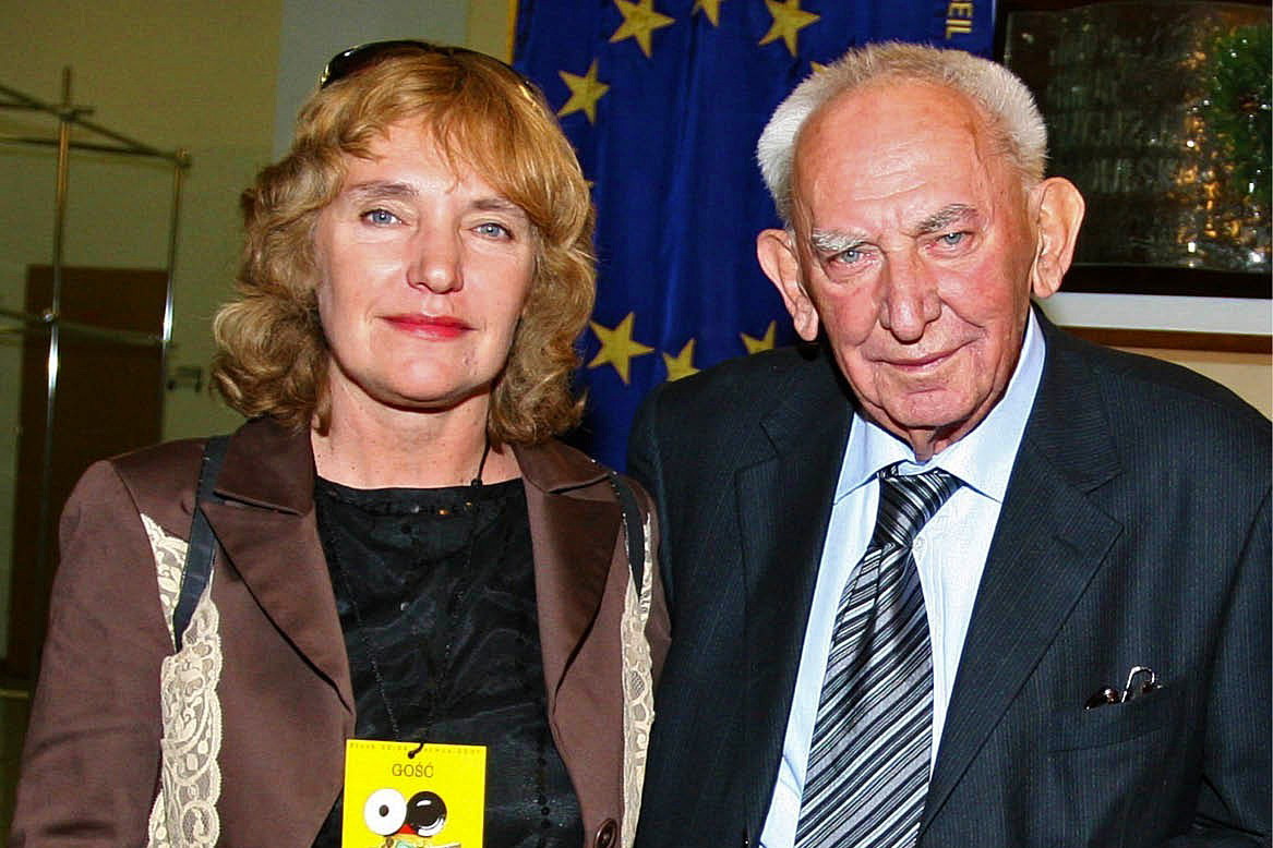 Gustaw Holoubek z córką Ewą Laskowską