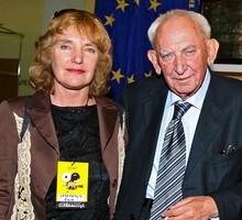 Gustaw Holoubek z córką Ewą Laskowską