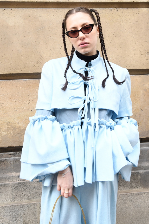 Street Style - Paris Fashion Week - Womenswear Fall/Winter 2024/2025 - Day Seven