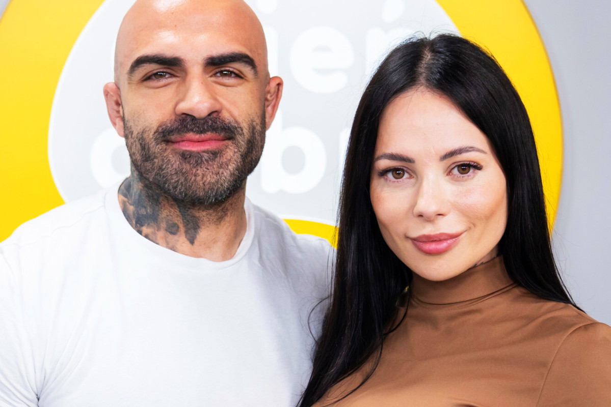 Akop Szostak, partnerka Sylwia Szostak, plan „Dzień Dobry TVN”, Warszawa, 21.06.2023 rok