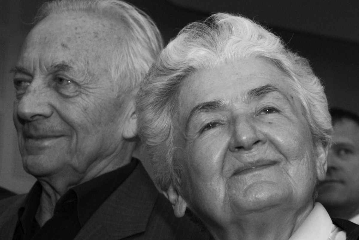 Wiesława Różewicz, żona Tadeusza Różewicza, brat Stanisław Różewicz, Gdańsk, 01.06.2006 rok