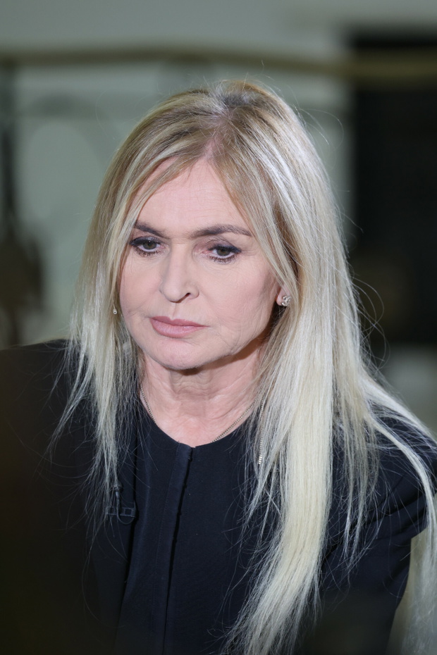 Monika Olejnik podczas "Kropki nad i" z Sejmu