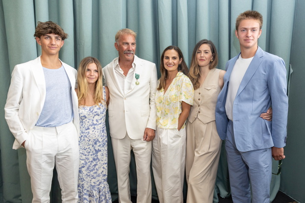 Kevin Costner Receives The Order Of Arts And Letters From The Minister Of Culture - The 77th Annual Cannes Film Festival