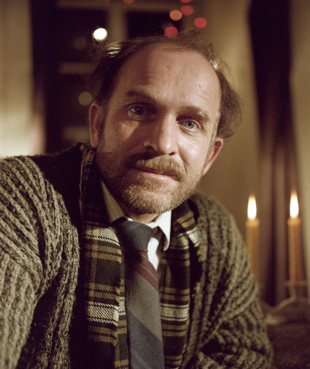 Aktor Henryk Talar na planie zdjêciowym filmu