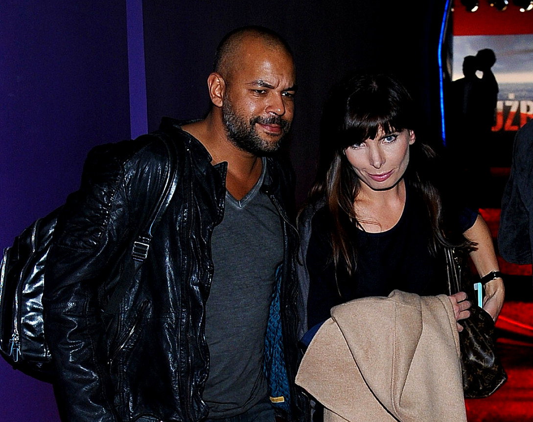 Agnieszka Dygant, Patrick Yoka, Patryk Yoka, premiera filmu „Służby specjalne”, Warszawa, 02.10.2014 rok