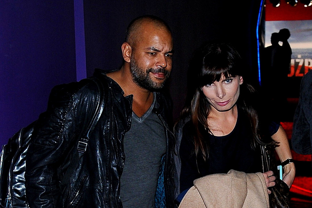 Agnieszka Dygant, Patrick Yoka, Patryk Yoka, premiera filmu „Służby specjalne”, Warszawa, 02.10.2014 rok