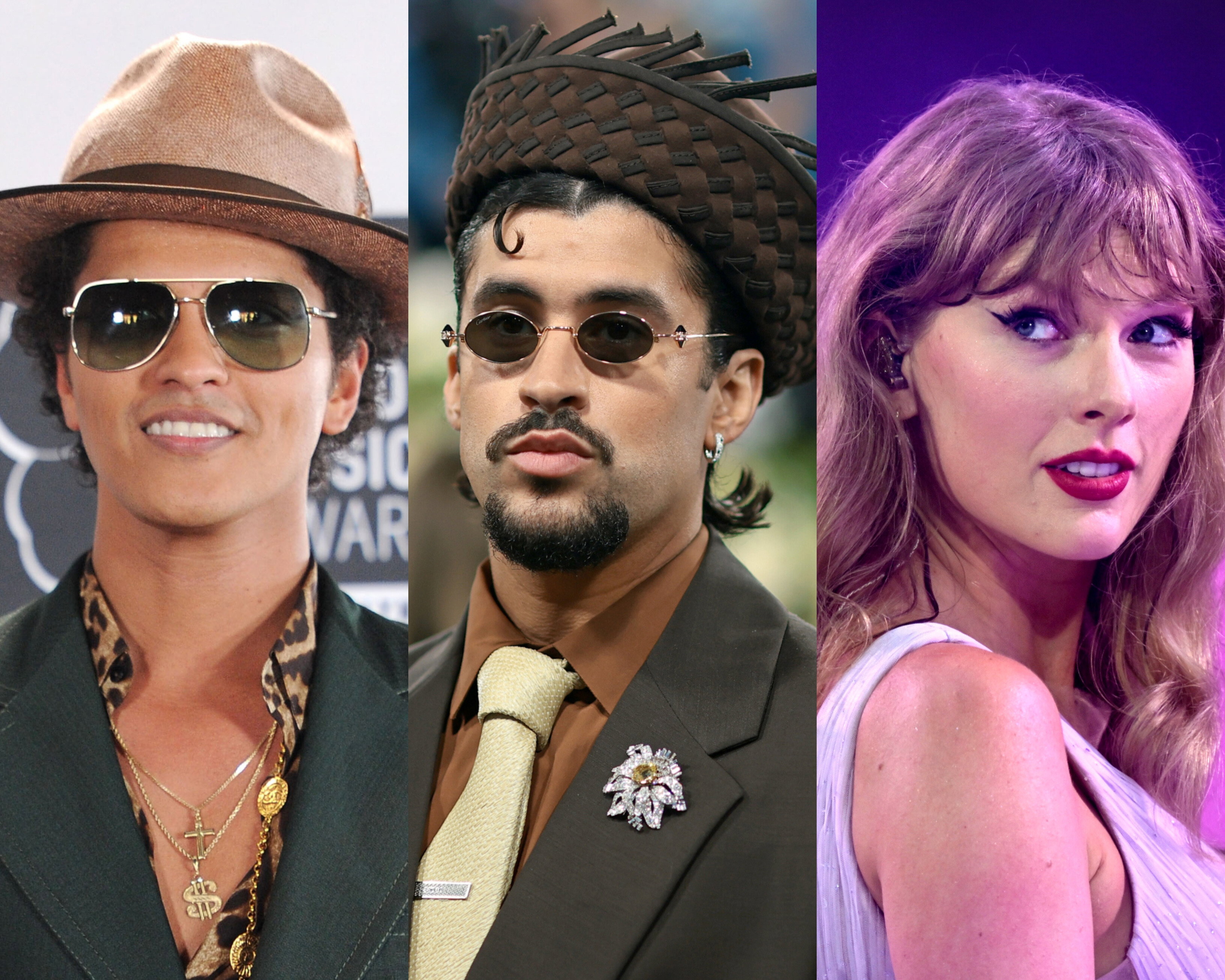 Taylor Swift, Bruno Mars, Bad Bunny