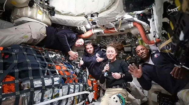 Jeremy Hansen, Reid Wiseman, Christina Koch, Victor Glover 3.04.2026.