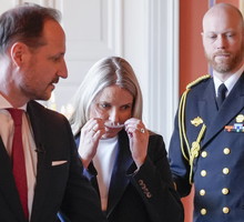 Książę Haakon, księżna Mette-Marit, książę Sverre Magnus, 10.04.2026.