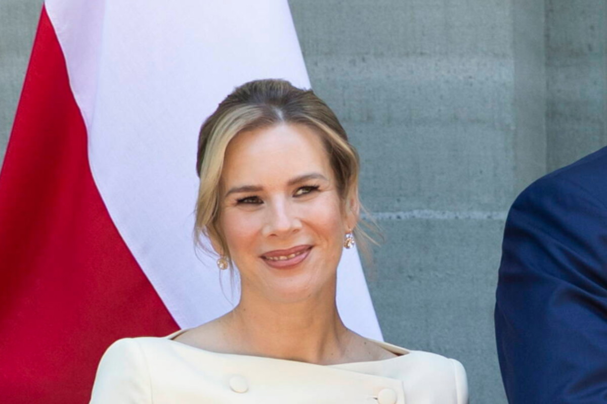 Berno, Szwajcaria, 27.05.2026. Prezydent Rzeczypospolitej Polskiej Karol Nawrocki, pierwsza dama Marta Nawrocka, Guy Parmelin i jego żona Caroline