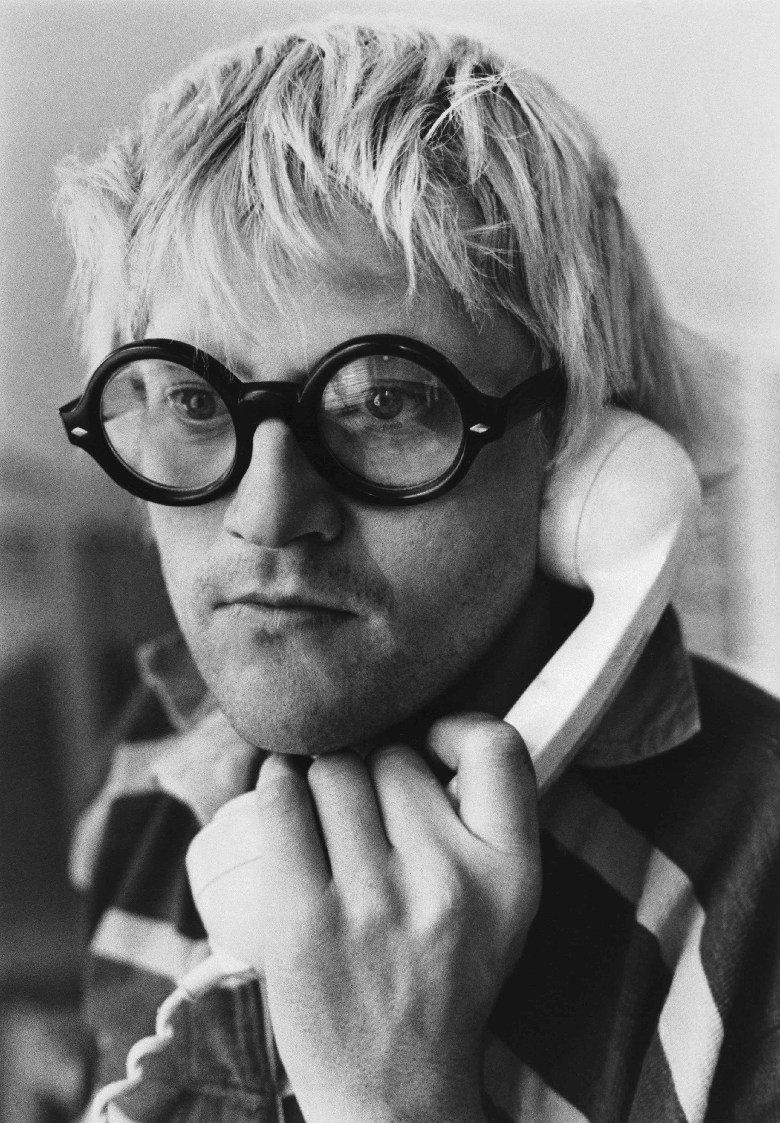 Portrait of David Hockney with Telephone in Hand