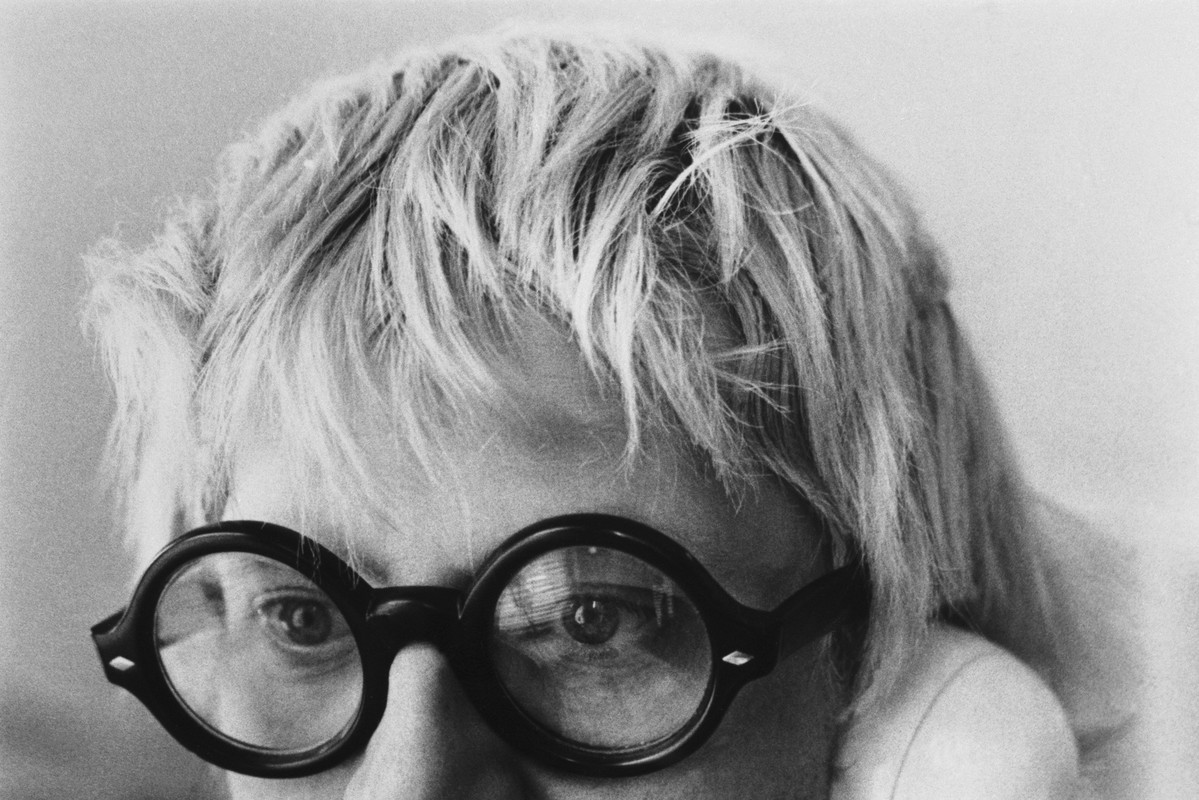 Portrait of David Hockney with Telephone in Hand