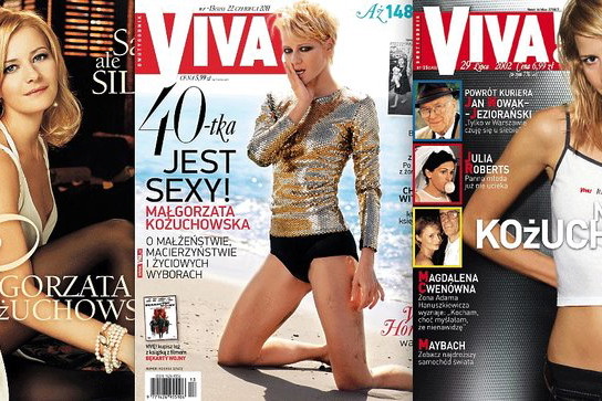 Małgorzata Kożuchowska na okładkach "Vivy!"