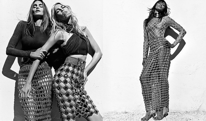 Cindy Crawford, Claudia Schiffer, Naomi Campbell w kampanii domu mody Balmain