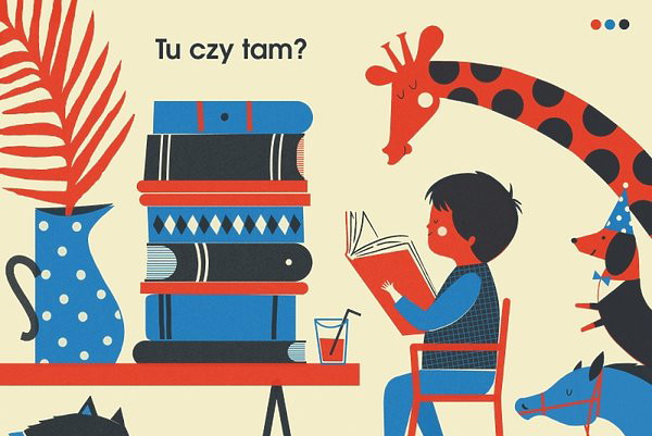 Dawid Ryski plakat do wystawy "Tu czy Tam"
