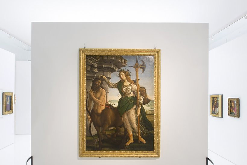 Installation view of Botticelli Reimagined at the V&A, 5 March - 3 July 2016
