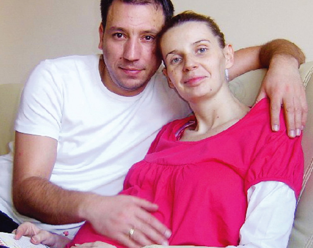 Agata Mróz-Olszewska i Jacek Olszewski, Agata Mróz na zdjęciu z mężem