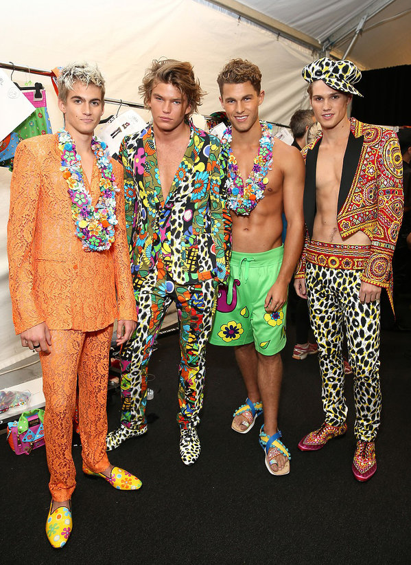 Syn Cindy Crawford, Presley Gerber na pokazie Moschino