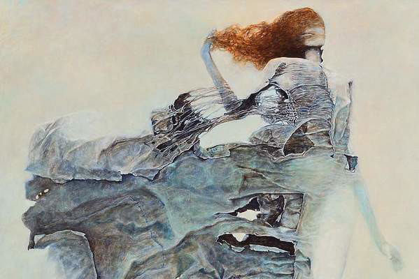 obraz Zdzisława Beksińskiego RŁ, 2002, akryl, 98 x 98 cm
