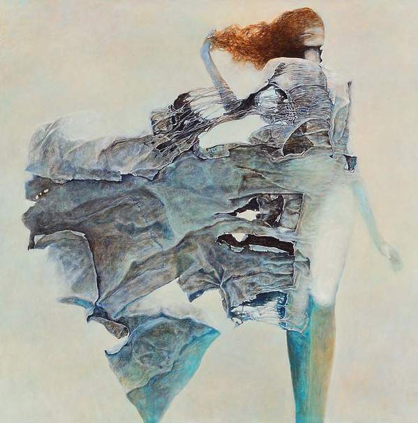 obraz Zdzisława Beksińskiego RŁ, 2002, akryl, 98 x 98 cm