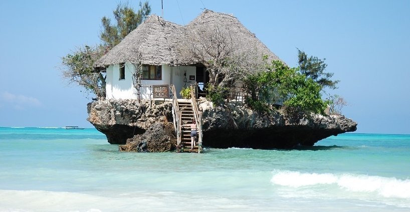 Restauracja The Rock na wyspie Zanzibar