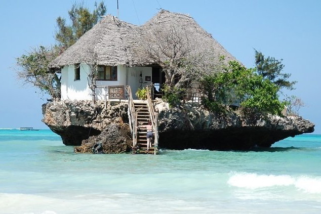 Restauracja The Rock na wyspie Zanzibar