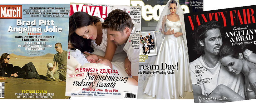 Angelina Jolie i Brad Pitt na okładkach