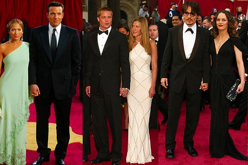 Jennifer Aniston, Tom Cruise, Jennifer Lopez, Nicole Kidman, Demi Moore, Aston Kutcher