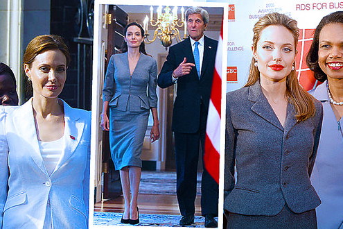 Angelina Jolie z politykami