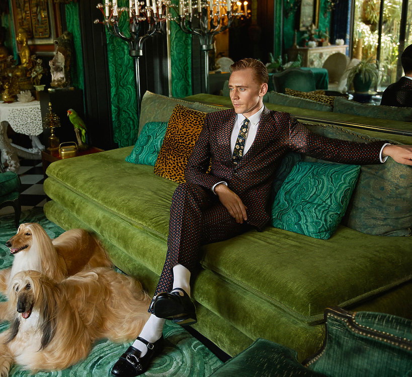 Tom Hiddleston w najnowszej kampanii Gucci