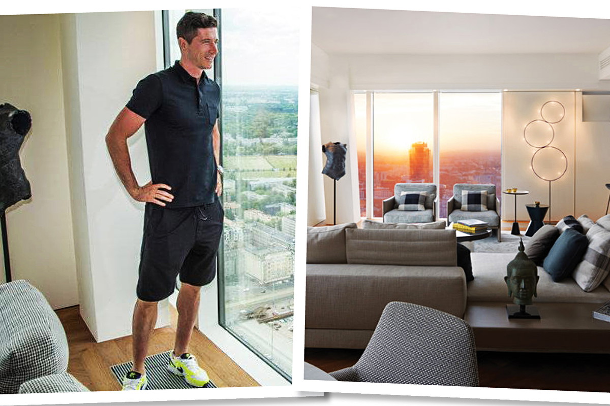 Anna Lewandowska, Robert Lewandowski, apartament na Złotej 44