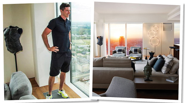 Anna Lewandowska, Robert Lewandowski, apartament na Złotej 44