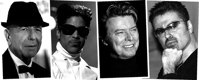 Leonard Cohen, Prince, David Bowie, George Michael