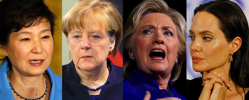 Park Geun-Hye, Dilma Rousseff, Angelina Jolie, Angela Merkel, Hillary Clinton