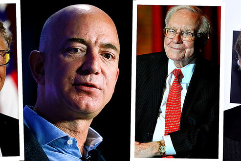Bill Gates, Jeff Bezos, Warren Buffett, Carlos Slim Helu