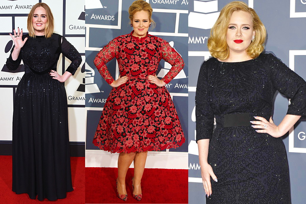 Adele, stylizacje Adele, Adele na Grammy, Grammy 2017