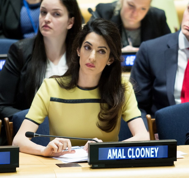 Amal Clooney przemawia w siedzibie ONZ
