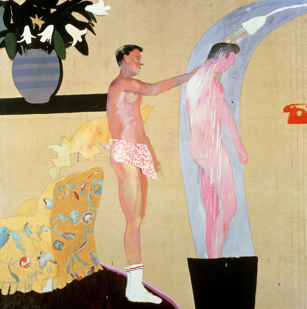 "DOMESTIC SCENE LOS ANGELES" 1963OIL ON CANVAS60 X 60"© DAVID HOCKNEY