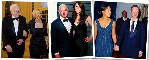 Priscilla Chan i Mark Zuckerberg, Bezos, Buffett