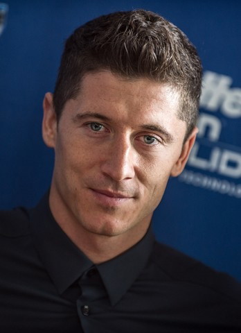 Robert Lewandowski na evencie marki Gillette