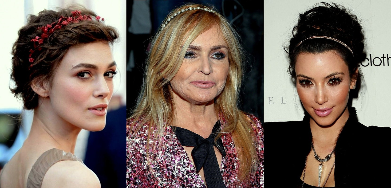 opaski do włosów, Keira Knightley, Monika Olejnik, Kim Kardashian